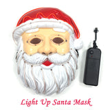 Headgear Adult Children Decorative Party Funny Christmas LED Mask Cosplay Santa Claus Full Face