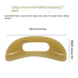 Crescent curved Gua Sha board, beeswax acupuncture point, dredge meridian, long handle massage, rolling stick, shoulderk