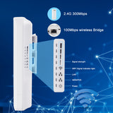 1-2KM 2.4G to Point Long Range 300Mbps Outdoor CPE Antenna wireless ethernet bridge for CCTV Camera