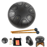 Tongue Drum 6 Inch 8 Tone Mini Ethereal Children Steel Hand Drums Yoga Meditation Professional Percussion Instruments Gift