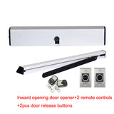 2 Remote controls Automatic system swing gate opener closer operator motor for home Office Supermarket door