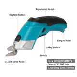 USB Cordless Electric Scissors Cloth Cut hine Rechargeable Leather Sewing Tailor Scissor Portable Hand Tool With 2PCS Blade
