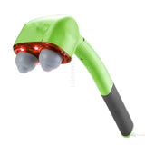 2 Heads Charging Electric Body Hammer Red Light Vibration Back Cervical Massage Stick Health Care Relieve Pain