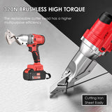 21V Brushless Mini Cordless Tin Snips Scissor Electric Metal Sheet Shear Cutter Scissors Stepless Speed Regulation Tool