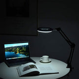 Fast Shipping 8X 5X Magnifying Glass Lamp LED Magnifier Flexible Clamp on Table Foldable Desk Light 3 Color Modes