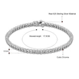 Women's Fashion Sterling Silver Zircon Bracelet