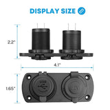 DaierTek Dual USB Car Cigarette Lighter Socket Splitter 12V Charger Power Adapter Outlet Accessories New Arrive