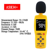 SMART SENSOR AS834+ AS844+ Digital LCD Sound Level Meter Noisemeter 30-130dB Noise Volume Decibel Monitoring Tester Instrument