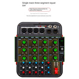 Digital 4 Channel Audio Mixer Bluetooth Mixer Console Built-In Phantom Supply With Audio System For Studio Recording