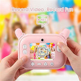 Instant Print Kids Camera 1080P Rechargeable Kids Camera Selfie Video Child Camera For 6-12 Years Old Girls Boys Birthday Gift