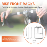 14inch Folding Bike Racks Aluminum Alloy Front Lage Carrier Bicycle Cargo Rack Sier