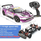 1:10 70km/h High-speed Drift Remote Control 2.4G 4WD Off-road Vehicle Dual-speed Rc Car Children's Christmas Gift
