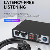 High Quality Professional 36bit 384kHz Audio Interface Usb Sound Card Recording for Music Studio Microphone Case Best Seller New