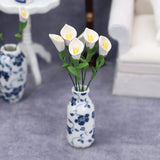 10Pcs 1/12 Miniature Accessories Mini Clay Calla Lily Simulation Flower Model For Dollhouse Decoration