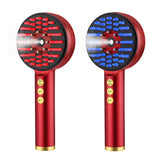 EMS Electric Comb Vibration Red Blue Light Therapy Growth Massage Scalp Brush Anti Hair Loss Liquid Oil Applicator