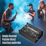 Professional Single Channel Passive DI-Box Direct Injection Audio Box Balanced & Ulance Signal Converter XLR TRS Interfaces