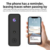 Video Doorbell Camera Wireless with Chime Ringer - Battery Powered, Smart AI PIR Human Detection, 2.4G WiFi, 2-Way Audio, Night View