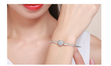 European and American popular personality set with inlaid cat S925 sterling silver bracelet DIY beaded bracelet