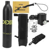 DIDEEP 0.5L Scuba Oxygen Cylinder Tank Underwater Breather Diving with Breathing Valve Storage Bag Scuba Tank