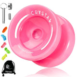 MAGICYOYO K2 CRYSTAL Yoyo , Dual Purpose Responsive Yo-Yo Beginner, Replacement Unresponsive Bearing for Advanced