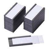 250Pcs Magnetic Label Holders With Magnetic Data Card Holders With Clear Plastic Protectors For Metal Shelf (1 X 2 Inch)