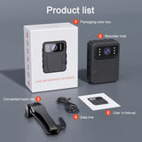 4K Mini Recorder with IPS Screen HD Police Worn Camera, Wearable Portable Body Camera
