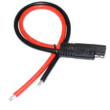 30cm 10AWG Single Ended Inout / Output DC Power Automotive Extension Cable Solar Panel Battery SAE Plug