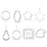 8 Pack Wind Spinner Blank White 10Inch 3D Sublimation For Christmas Indoor Outdoor Decoration
