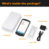 5.7 Inch Android 12 Handheld PDA Terminal Barcode Scanner 1D/2D QR Code 4G WiFi Bluetooth NFC Socket Cradle Charge RAM4G ROM64G
