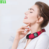 Pangao B19 Cervical Neck Traction Device - Back Posture Corrector with Vibrating Massager. Electric Body Pulse Massage and Hot Compress