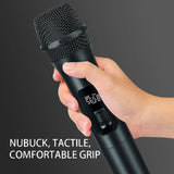 Professional VHF Wireless System 4 Channel Handheld Karaoke Microphone for Home Party Church Event TV Speaker