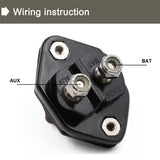 12-32V Circuit Breaker Trolling Motor Car Marine Boat Stereo Audio Inline Inverter Waterproof with Manual Reset Switch Fuse 15A