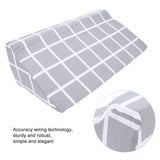 Body Positioning Foam Padding Triangle Shaped Wedge Pillow Comfortable Grey Plaid Easy To Clean for Home Hospital