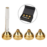 New Practical Quality Useful Mouthpieces Set Kit Mouthpiece Parts Plated 3.15inch 7C 5C 3C 1.5C Accessories Brass
