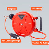 8mm Automatic Retractable Hose Reel Car Wash Tools Garden Irrigation Tube Holder Waterpipes Roller Self-Locking Water Drum