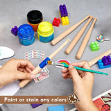 36 PCS Mini Baseball Bat 7 Inch Unfinished Small Wooden Bats Unpainted For Painting Keychain
