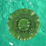 Pack Of 9 Artificial ating Foam Lotus Leaves Water Lily Pads Ornaments Green | Perfect for Patio Koi Fish Pond Pool Aquarium