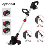 21V Brushless Grass Cordless Eater Wacker Edger Lawn with Screen Electric Weed Trimmer Tool
