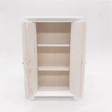 1:12 Dollhouse Miniature Furniture - White Wooden Wardrobe Cabinet, Realistic Model, European Style