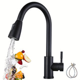 1pc Kitchen Faucet Stainless Steel With Pull Down Sprayer Brushed Nickel Commercial Modern