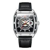 GUANQIN New Luxury Mechanical Leather Mens Watches 50M Waterproof AR Sapphire mirror Watch For Men Automatic Date Luminous Watch