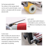 Pneumatic grinding abrasive belt small hand-held wire drawing metal stainless steel polishing hine