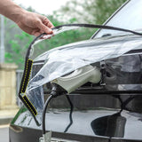 Plug Magnet Transparent Cover For Electric Vehicle Waterproof EV Charger Port Covers Car Charging Accessories