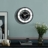 Nordic Style Wooden Wall Silent Transparent Acrylic Clock Home Living Room Corridor Study Decoration