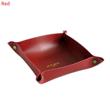 PU Leather Folding Tray Jewelry Display Plate Earrings Rings Cosmetic Organizer Desktop Key Coin Watch Sundries Box