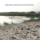 Lixada Adjustable Retractable Carp Rod Holder Fishing Pole Pod Stand with 3 Bite Alarms and Swingers Indicator