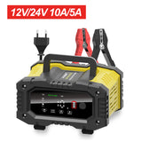 20A/10A Car Motorcycle 12V/24V Smart Charger Lithium AGM GEL Lead-Acid LiFePO4 Battery Chargers