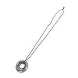 Pendant Double Loop Pattern Terahertz Pendant for Home for Men