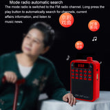 Portable FM Radio Mini Receiver Music Player Support Automatic Channel Search TF Card U Disk Play with LED Display