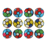 12Pcs Colorful Mini Football Exercise Soft Elastic Stress Reliever Kid Small Ball Adult Massage Toy